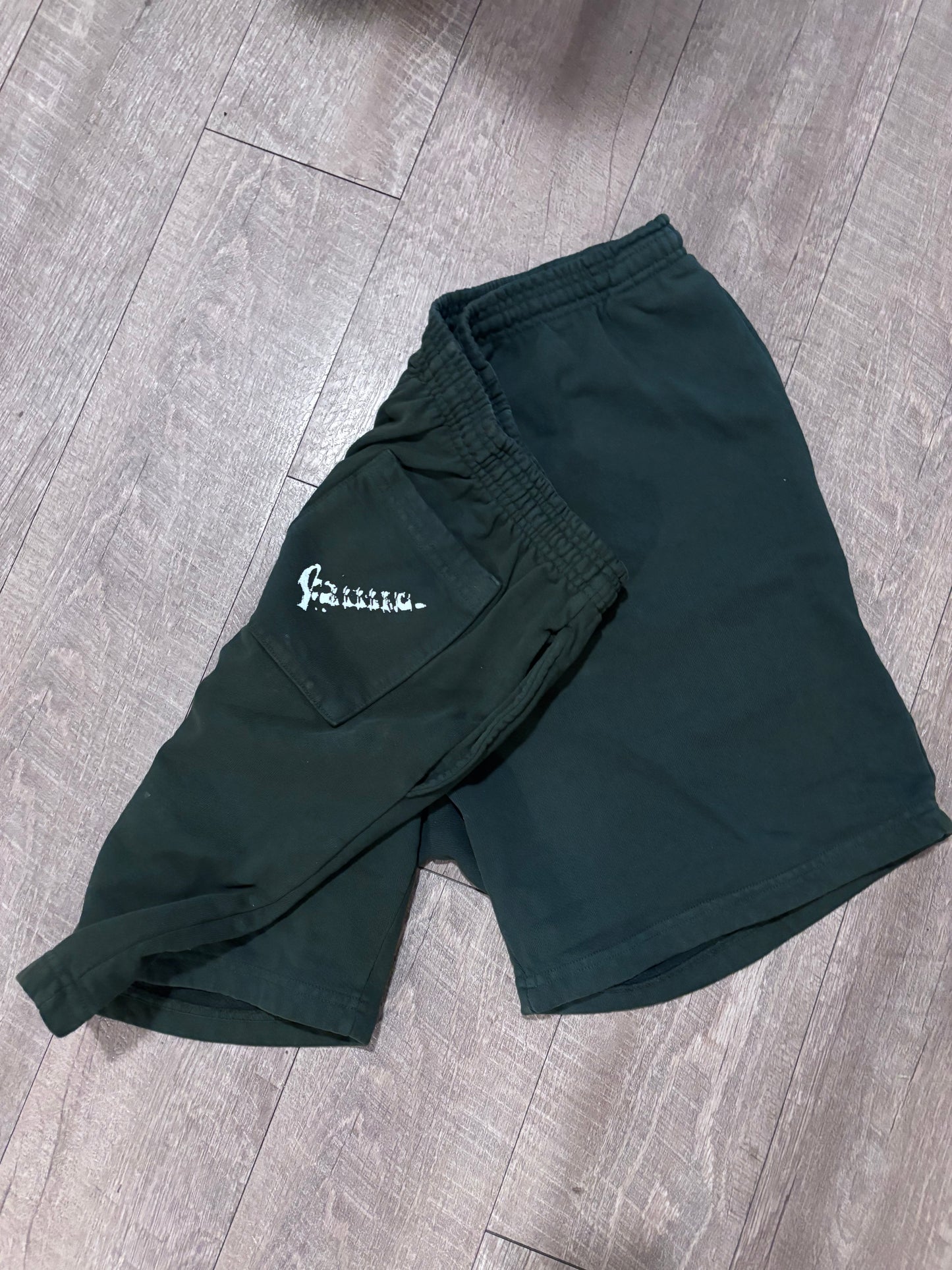 forest green thirdcoast screwston texas sweatshorts